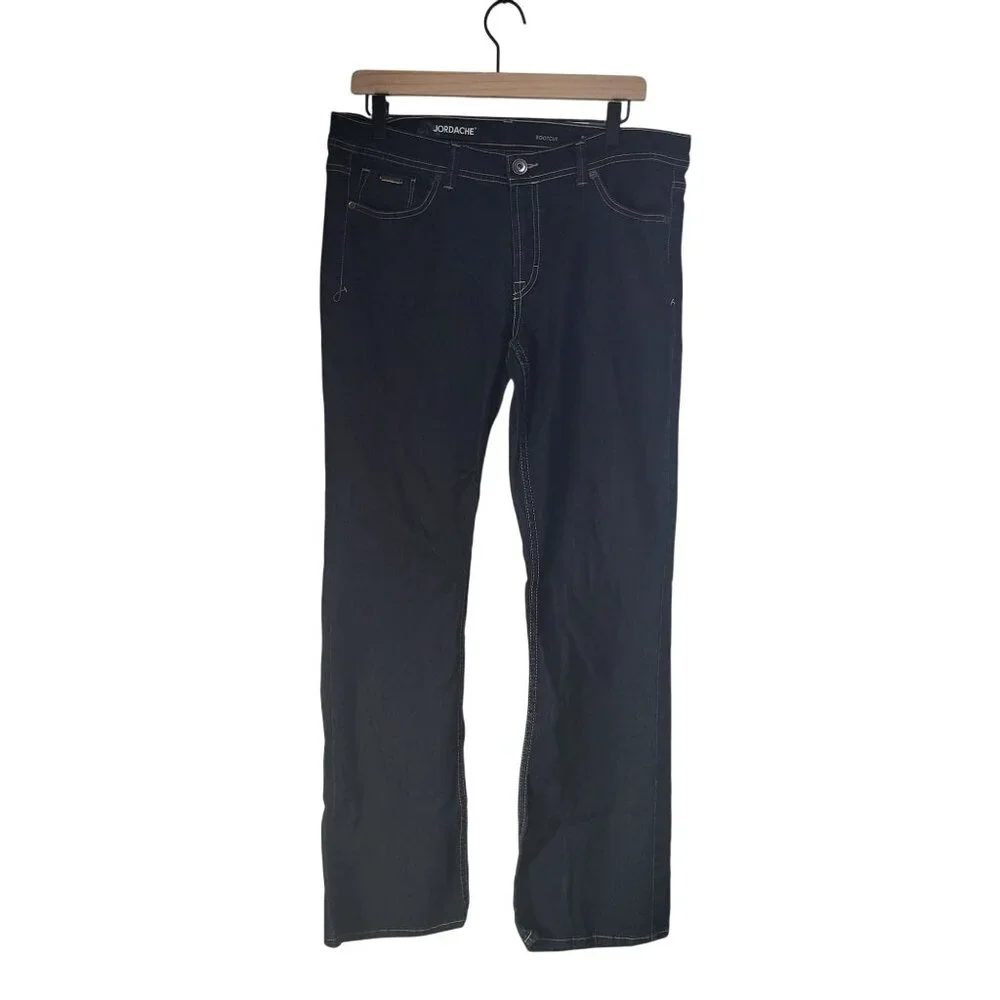 JORDACHE Women's SZ 12 Bootcut Jeans Dark Wash Y2K - Picture 2 of 11